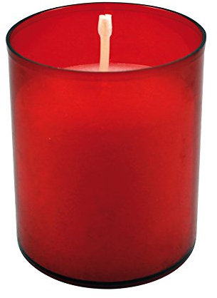 Cereria di Giorgio Liturgico Lumino Votivo, Cera di paraffina, Rosso, 5.9x4.8x5.9 cm, 4 unità
