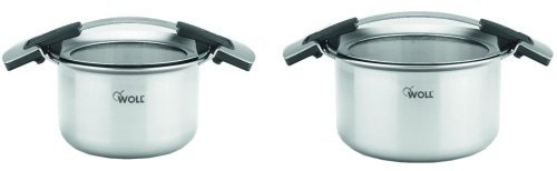 Woll Concept Pro Set: olla Juego de 5 capas de acero inoxidable Ollas Diámetro de 16 cm y diámetro de 20 cm, incluye tapa