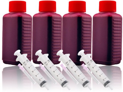 400ml Nachfülltinte Druckertinte Refillset für CANON (rot/magenta)