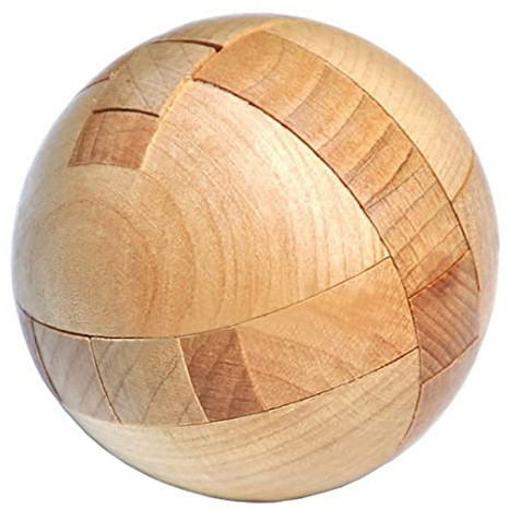KINGOU Wooden Sphere Puzzle Brain Teaser Toy for Kids and Adults