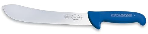F. Dick Blockmesser/Hackmesser ErgoGrip (Klinge Messer 23 cm, Messerstahl rostfrei, 56 HRC) -82385231, Edelstahl, Blank, Blau