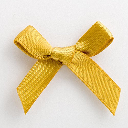 Italian Options Mini Satinschleife 3cm aus 6mm Band (100 Stück) - Gold