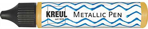 KREUL 49871 - PicTixx Metallic Pen, gold, 29 ml, für metallische Akzente auf Serviettentechnik, Window Color und Textilien