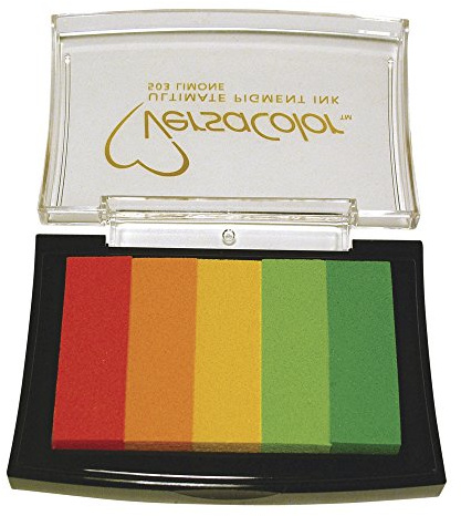 Rayher Stämpelkudde Versacolor,5 nyanser lime, 4,7 x 7,5 cm