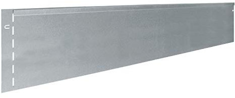 Belissa Bordure de Jardin en Métal - Tôle d'acier Galvanisée avec Raccord Breveté - Clôture Épaisse pour Gazon, Parterres, Gravier et Jardinage - 118 x 19,5 cm - Longueur Utilisable 1,18 m