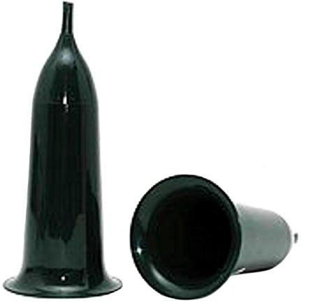Hub 3 Stück Grabvasen 25cm, Steckvasen für den Grab-Schmuck, Blumenvasen grün
