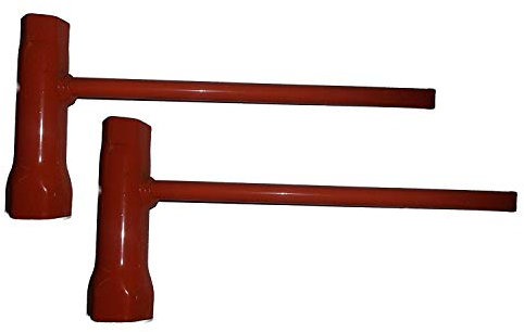 FORESTER Kettensägenschlüssel – Scrench-Kombinationsschlüssel und Schraubendreher, Mix-Multiwerkzeug, Tpost-Kettensägen-Scrench-13 x 19 mm, T-Schraubenschlüssel-Set, 2 Stück