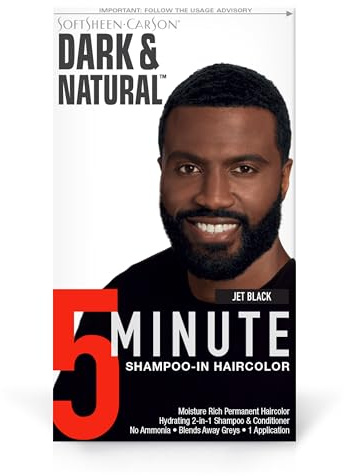 SoftSheen-Carson Dark & Natural 5 Minute Shampoo-In Haircolor, Jet Black