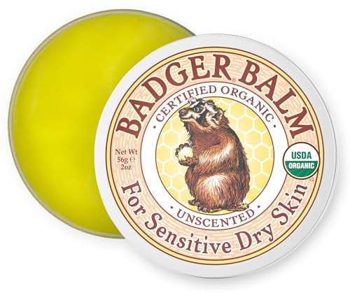 Badger Tin Badger Balm Unscented, large - Handcreme für beanspruchte Hände - Pflegecreme mit Olivenöl & Bienenwachs - Handbalsam - 720303
