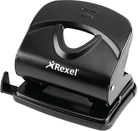 Rexel Värde 230 2 hålslag, 30 ark kapacitet, justerbar styrstång, metall, svart, 2100767