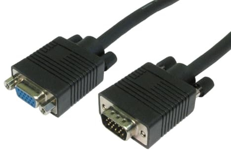 kenable SVGA câble HD15 d'extension Rallonge câble Mâle Vers Femelle 0,5 m Noir [0.5 mètre/0,5m]