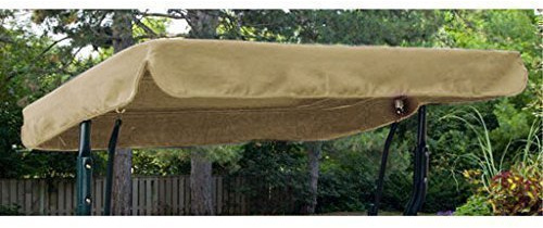 Gardenista Garden Swing Canopy Replacement | Water Resistant | Only For Outdoor Seat Hammock | Great for Sun Shade | 3 Seater (Only Canopy) (Stone)
