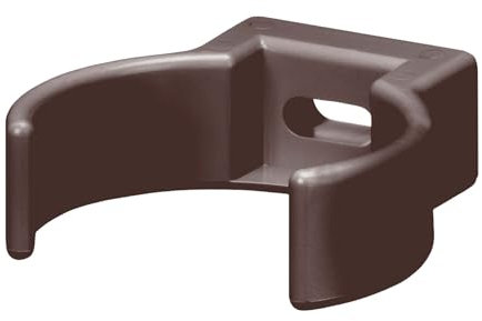INEFA Morsetto per tubi, clip per tubi, PVC-U 50mm, marrone scuro collari per tubi, accessori per grondaie, montaggio facile, Made in Germany