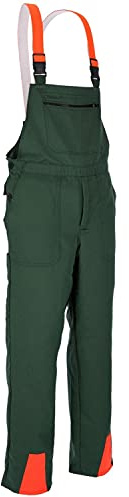 BBTI Hochwertige Schnittschutz-Latzhose Forsthose EN381 Schnittschutzhose (58, grün)