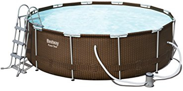 Bestway 56379 Piscina Steel PRO Frame Rettangolare, 366 x 100 cm