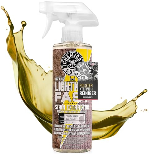 Chemical Guys® Lightning Fast Textilreiniger SPI_191_16SW – Teppichreiniger & Polsterreiniger Auto, Tiefenreinigung für Sitze, Teppiche & Stoffe, leistungsstarker Auto Innenreiniger 473ml | Bekämpft Kaffee, Limonade, Wein und Haustierverschmutzungen auf Teppichen, Sitzen und Matten, einfach aufsprühen