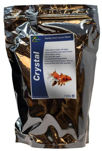 Hydra Crystal Treats UpTo 10,000 litres + Pond Algae Green Water Remover 1Kg