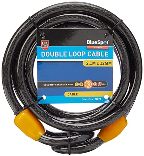 BlueSpot 77070 2.1 m x 12 mm Double Loop Cable - Black