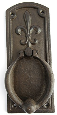 Historischer Türklopfer Eisen Guss Historisches Jugendstil Design Geschenkidee Doorknocker französische Lilie