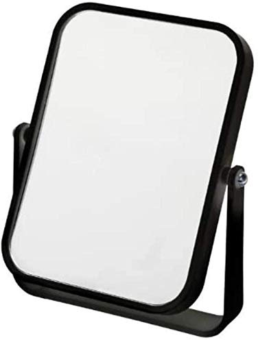 Fancy metal goods free standing black bathroom mirror, makeup mirror adjustable stand 3x magnification