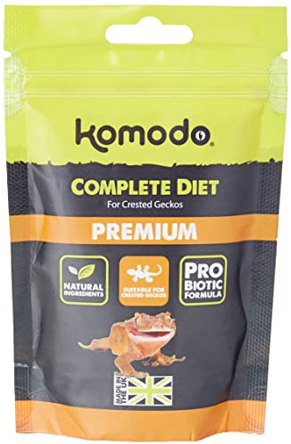 Komodo Premium Complete Diet for Crested Geckos, 75 g, may vary
