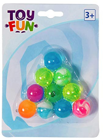 The Toy Company 051.104.2 Toy Fun Flummi, 25 mm, 10 stycken i blisterförpackning