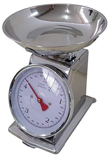 Euronovità Srl Euronovità Bilancia Meccanica Analogica, Metallo, Inox, 21x15x24 cm