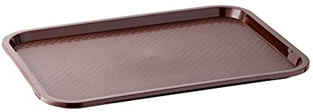 APS Fast Food Bricka, splittringssäker och diskfack, Tillverkad i Tyskland, 41 x 12 cm, Höjd 2 cm, Brun, 537, 41 x 12 cm, H: 2 cm
