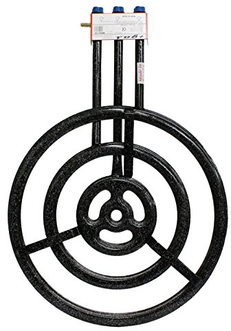Garcima 76070 - Hornillo paellero Gas Plano l-70 3 Fuegos, 71 x 99 x 13,6 cm, Color Negro