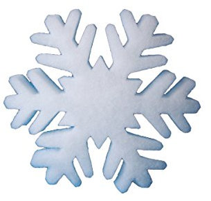 pemmiproducts Schneeflocke aus Schneewatte 29 cm, ca.1,5 cm dick, 50er Pack, schwer entflammbar DIN 4102 B1 (EUR 1,70/Stück), Winterdekoration, Schneeimitat