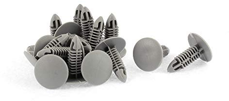 sourcing map Kunststoff Befestigungsnieten Grau 15 Stück Für Auto | 6mm X 6.5mm Loch, Für Türverkleidung, Stoßstangen, Trim, Matte, Clip, Bus, Zug, Flugzeug, LKW