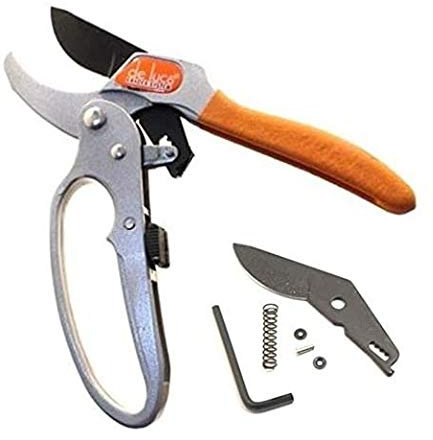 Generico Forbice Giardinaggio A CRICCHETTO +Kit Lama di Ricambio