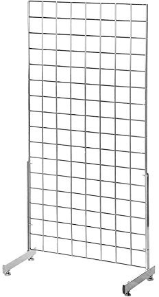Shopfitting Warehouse Gridwall Mesh Single Sided Stand - 1280mm High (4ft 2in) - Includes 'L' Legs 1280mm high