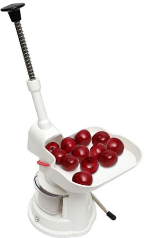 Orchard Cherry Pit Remover Tool with Pit Container and Suction Base, Cherry Pitter Stoner, Quickly Remove Cherry Pits for Large or Small Batches of Cherries