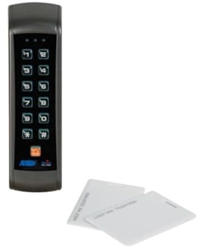 EtiamPro Codetastatur für die Zutrittskontrolle mit Doppelrelais, wetterfeste, autonome, beleuchtete Tastatur, geeignet für elektrisch verschlossene oder unverschlossene Türen, funktioniert mit