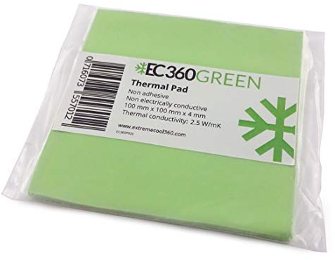 EC360® Green 2,5W/MK Pad Thermique (100 x 100 x 4,0 mm)