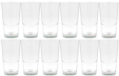 Bormioli Rocco Set di 12 bicchieri per latte macchiato Blancho, 39 cl, impilabili, senza decorazioni