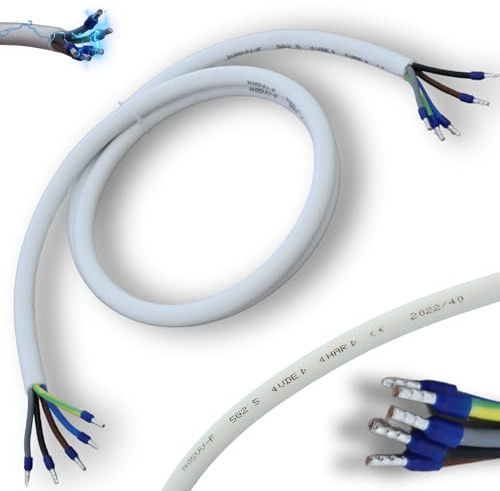 maxgo Herdanschlusskabel 12,5m H05VV-F 5x2,5 Kabel Herd Anschlußkabel Anschluss-Set für Backöfen & Herde Herdanschlussleitung Mantelleitung Backofen Anschlusskabel Herdanschlußkabel