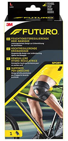 FUTURO FUT45697 fasciatura SPORT ginocchio, ambidestro, privo di lattice, taglia L, 43,0 a 48.0 cm