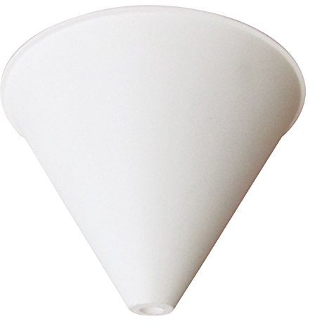 Tibelec - Pavillon Luminaire, Cache-Fils Conique en Plastique, Blanc - Compatible Boîtier DCL - Trou de Passage 7 mm, 85 x125 mm - Vis de Blocage de Câble Incluse