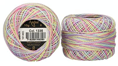 Anchor 4518008-01335 Stickgarne, 100% Baumwolle, 1335, Stärke 8, 82m, 15 Gramm