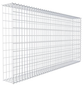 GABIONA Gabione zur Erweiterung (L x H x T cm: 200 × 100 × 20) – Steinkorb aus 4 mm Draht, Spiralverschluss – für Verlängerung in der Länge, ohne Stirngitter – Gabionenzaun