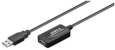 Goobay 95119 Aktives USB 2.0 Verlängerungskabel, 10 m schwarz