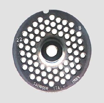 PIASTRA INOX PER TRITACARNE NR. 32 FORI MM. 4,5.