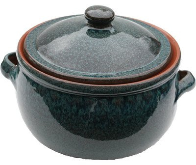 Amazing Cookware Terracotta Stew Pot 1.5L Peacock Green