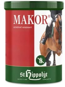 St. Hippolyt Makor | 1 kg | Ergänzungsfuttermittel für Pferde | Mit Magnesium & Vitamin E