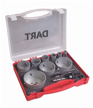 DART DAHK13 13 Piece Hole Saw Kit, 0 V, Grey