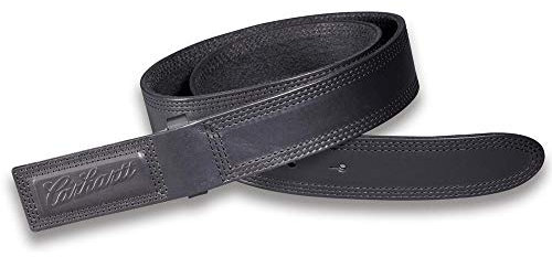 Carhartt Men's Bridle Leather Belts with Classic and Scratchless Buckles, Durable Full-Grain Leather, Everyday Workwear Belt, Scratchless (Black), 46