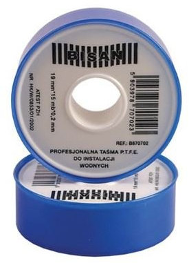 Adam Hall 12m x 12mm x 0.1mm White Teflon PTFE Hydraulic Water Seal Check
