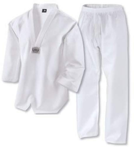 Martial Arts Taekwondo White V neck Korean Uniform - 3